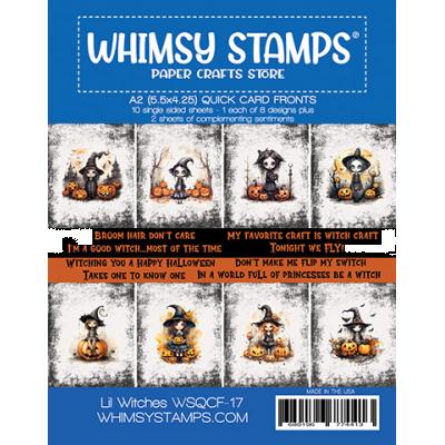 Whimsy Stamps Quick Card Fronts - Lil Witches